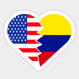 Colombia T-Shirt USA United States Flag Colombia Food Culture Sticker